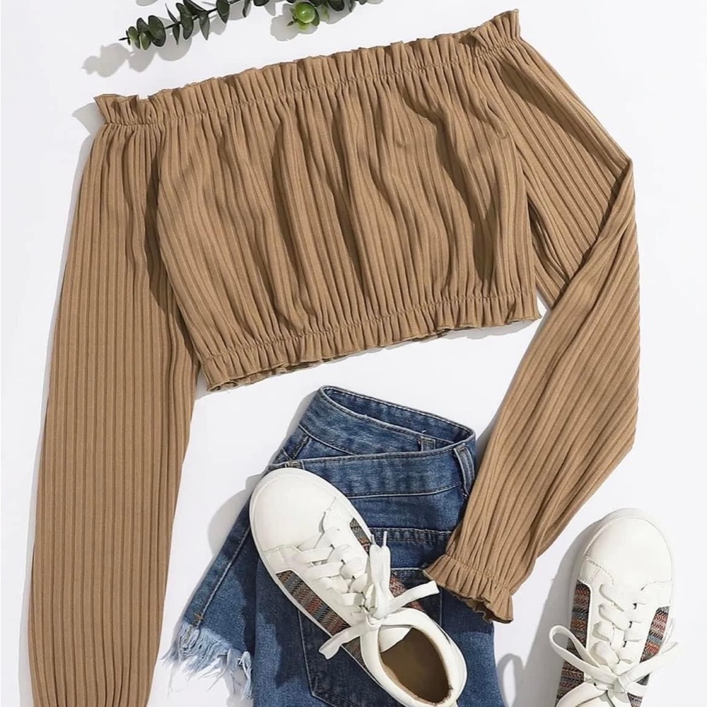 Off Shoulder Tube Top Crop Top